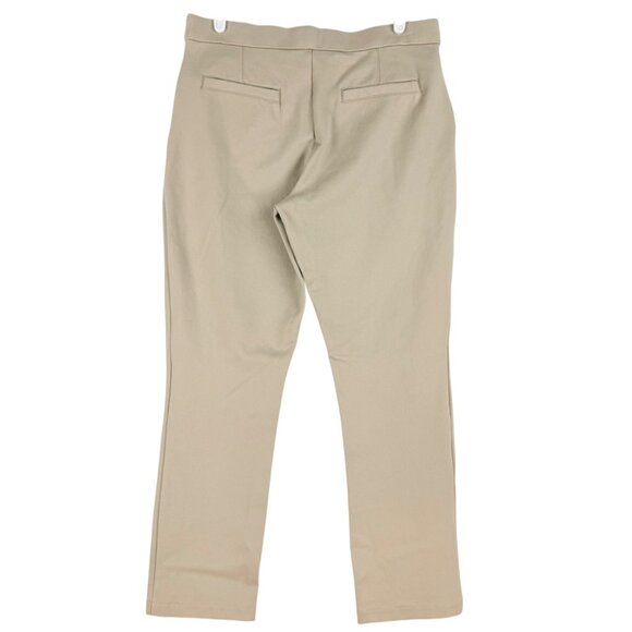 Lee Women's Zip Side Slash Pockets Straight Mid Rise Stretch Tan Pants Size 10 - Picture 2 of 10